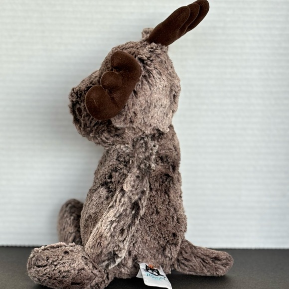 Jellycat Bashful MARTY MOOSE 13” Brown Plush Stuffed Animal Pre-owned - Picture 2 of 10